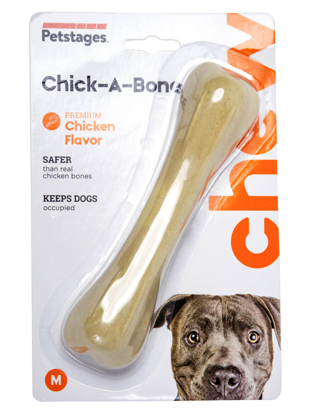 Petstages игрушка для собак Chick-A-Bone косточка с ароматом курицы 14 см средняя