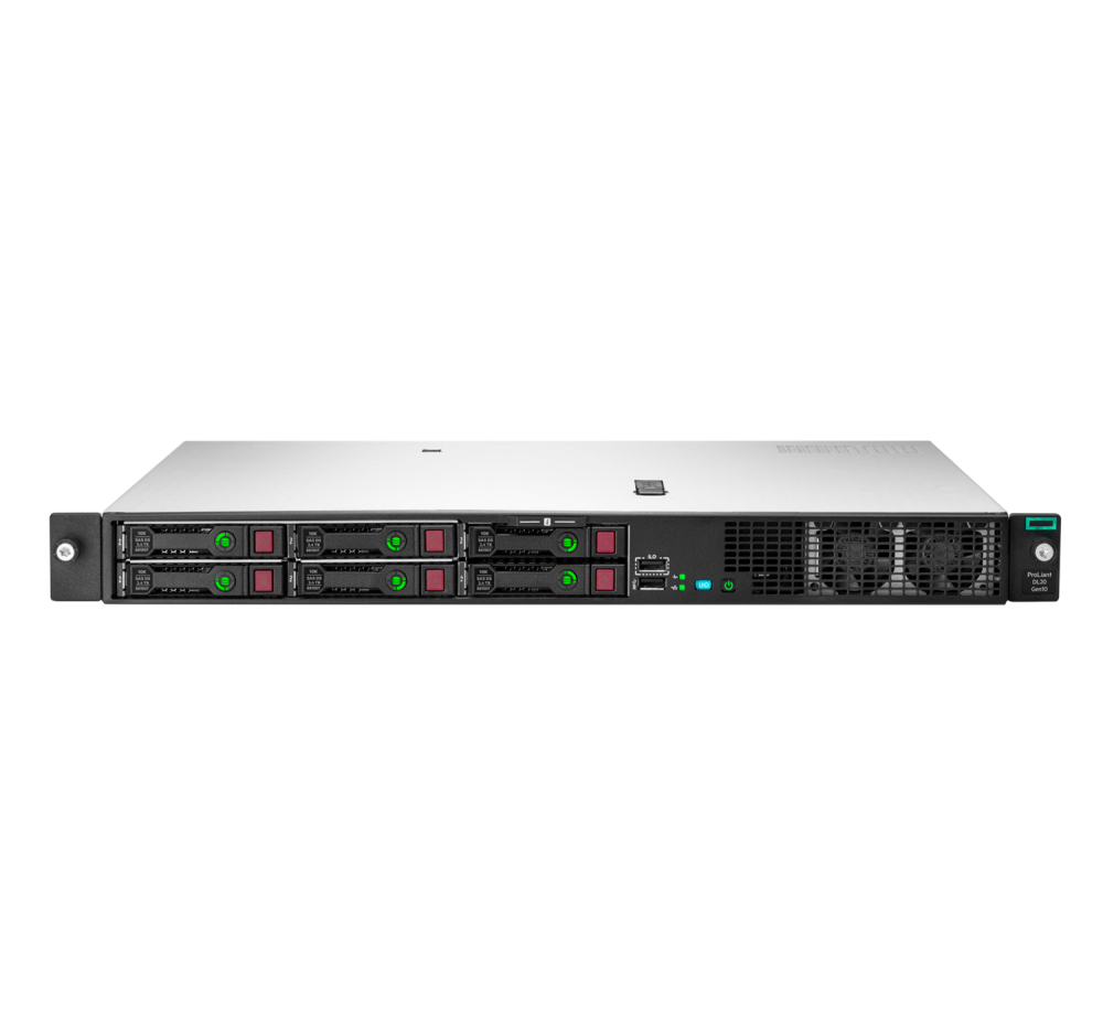 Стоечный сервер - HP Enterprise ProLiant DL20 Gen10, 1U, 4x 2.5“, 1x Xeon[E-2236] 4 Cores, 16Gb, P17081-B21