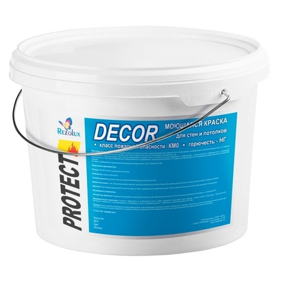 Краска для путей эвакуации КМ0 PROTECT Decor Протект Декор 15кг, белая