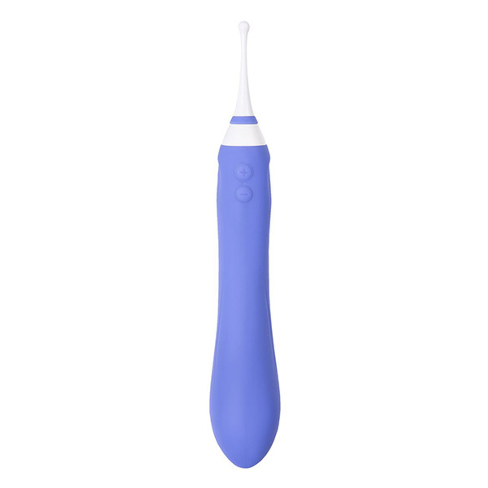 Двусторонний фиолетовый вибратор 21,6см с клиторальным стимулятором Lovense Hyphy Smart Vibrator Purple LE-15