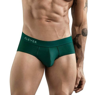 Темно-зеленые мужские трусы-брифы Clever Sapphire Brief