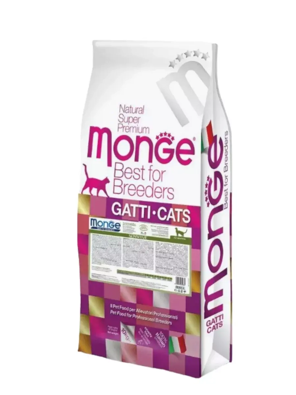 Monge Cat Sensitive (Монж Кэт Сенситив) сухой корм для кошек Sensitive с курицей 10 кг