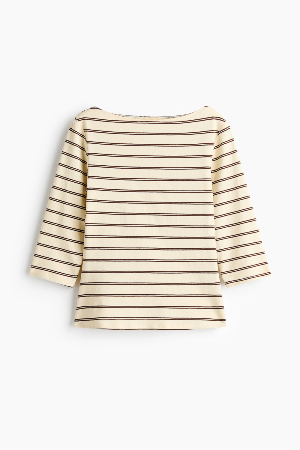 Облегающий топ с вырезом «лодочка» — рукава 3/4 - H&M