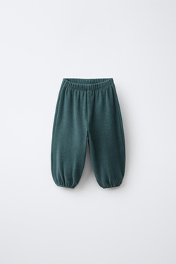 ZARA БРЮКИ-ДЖОГГЕРЫ SOFT TOUCH, СИНИЙ