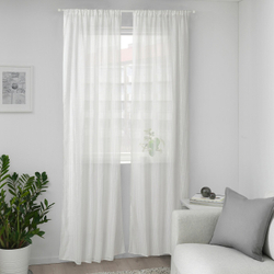 IKEA SANDDÅDRA  (ИКЕА САНДДÅДРА)  -  Шторы, 2 шт, на туннеле/белые, 145x300 см