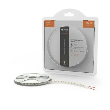 Лента  в комплекте LED  5050/60 12V 10W/m 700lm/m 3000K 10mm IP65 5m 1/100 BT051 Basic Gauss