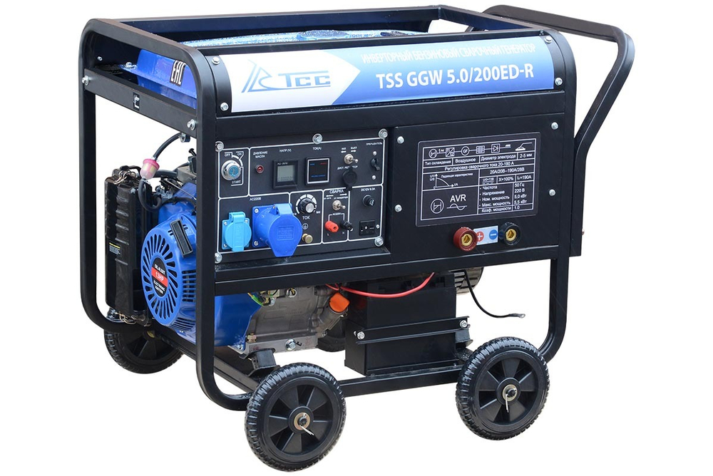 Бензиновый сварочный инверторный генератор TSS GGW 5.0/200ED-R