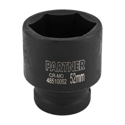 Головка ударная глубокая 52мм (6гр),1'' Partner PA-48510052