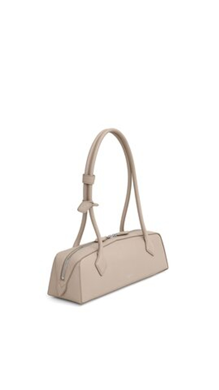 ALAÏA СУМКА LE TECKEL ИЗ КОЗЬЕЙ КОЖИ, СЕРЫЙ