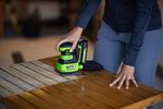 Плоскошлифовальная машина аккумуляторная Greenworks G24SS14, 3100507,24 В, без АКБ и ЗУ