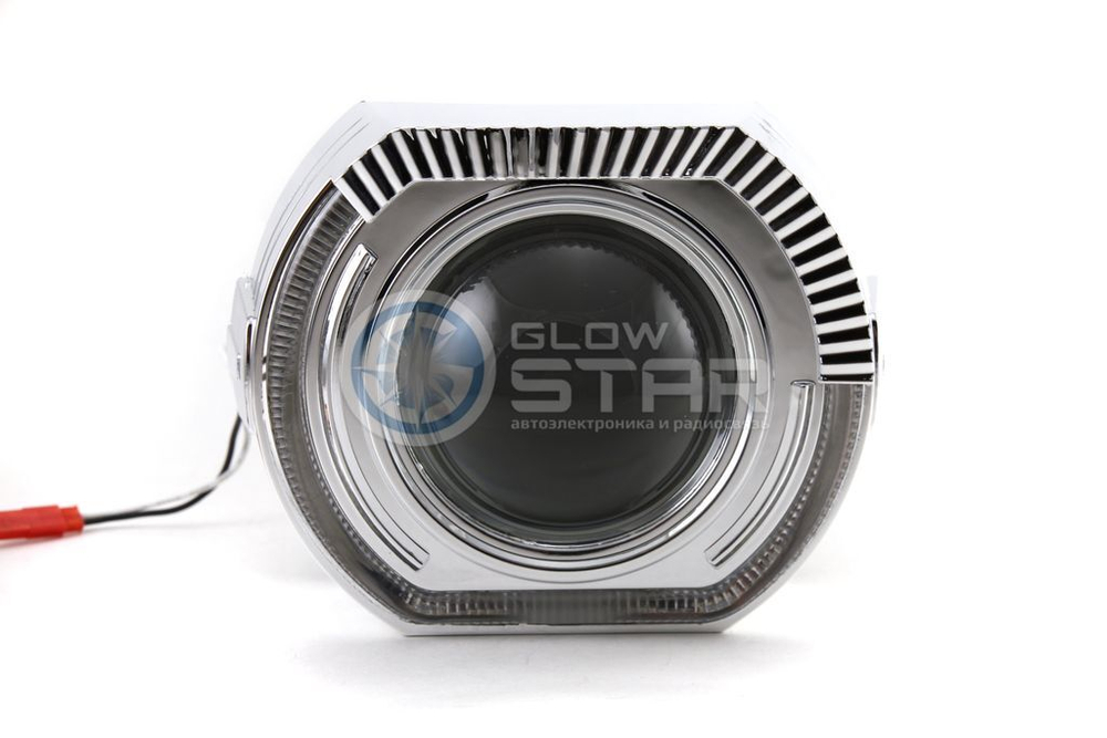 Бленда (маска) для линз 3.0 дюйма, BMW2.0 Led Right (белый+желтый) 2 режима, 1шт