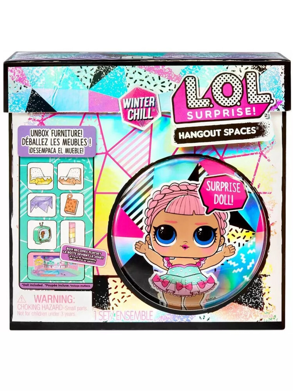 Lol Hangout Spaces Ice Sk8ter с мебелью Зимняя серия