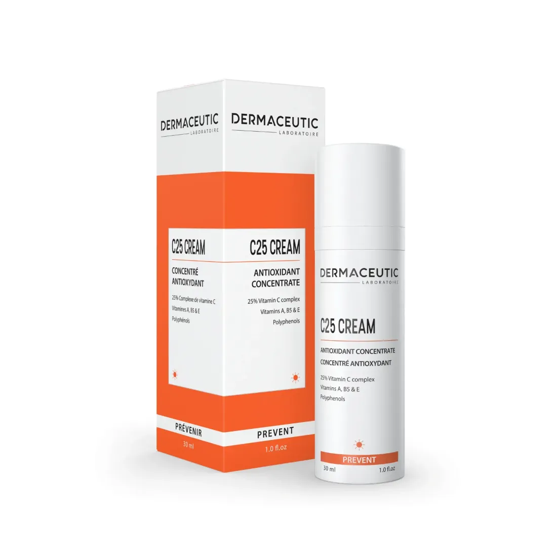 Антиоксидантный концентрированный дневной крем Dermaceutic C25 cream 30 мл