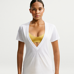 NikeSKIMS Performance Cotton Fabric Blend Женская футболка с короткими рукавами и V-образным вырезом - Nike