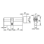 Цилиндровый механизм (AX202/100) AX2002Knob100 (40+10+50) CP хром с вертушкой