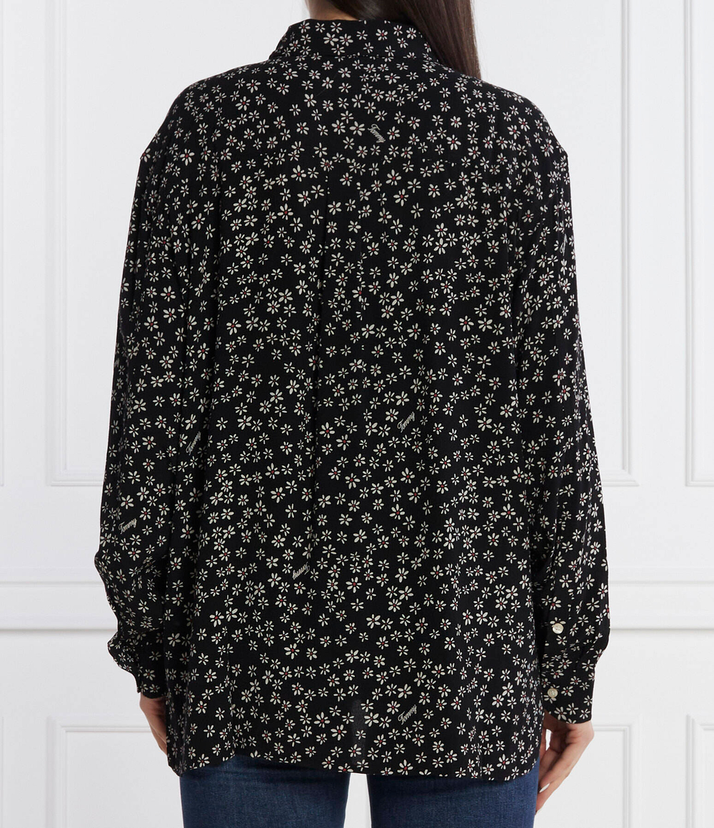 Рубашка DITSY BUTTON THRU Tommy Jeans - черный(DW0DW17346)