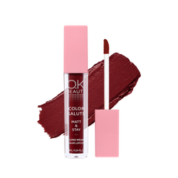 Матовая стойкая жидкая губная помада OK BEAUTY COLOR SALUTE MATT & STAY