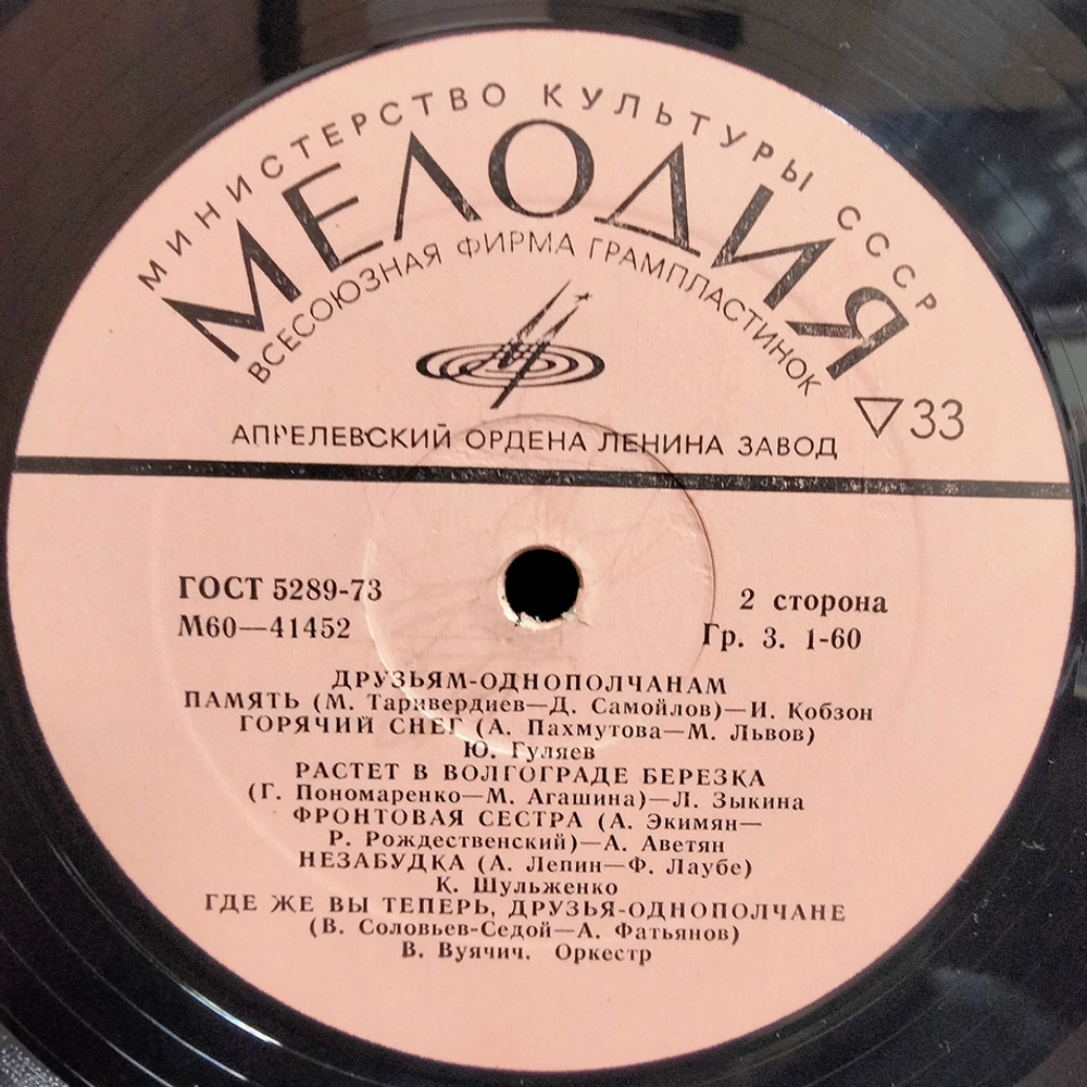 Сборник / Друзьям-Однополчанам (LP)
