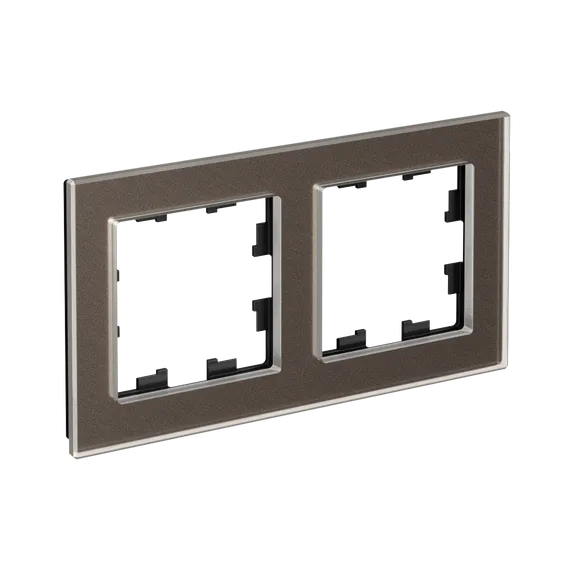 Рамка стеклянная на 2 поста Systeme Electric AtlasDesign Nature Мокко ATN320602