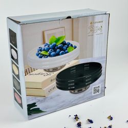 Lenardi 163-066 Фруктовница 26см на ножке MULTICOLOR в под.уп.(х8)Фарфор