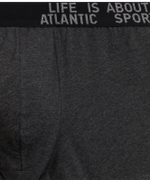 Мужские трусы шорты Atlantic, набор из 3 шт., хлопок, тёмно-серый меланж + медно-багряный меланж + коричневый меланж, 3MH-226