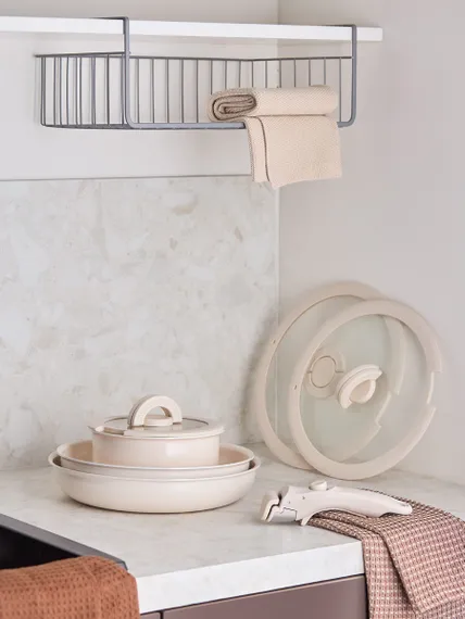 Сковорода с крышкой и съемной ручкой smart ceramic, D26 см