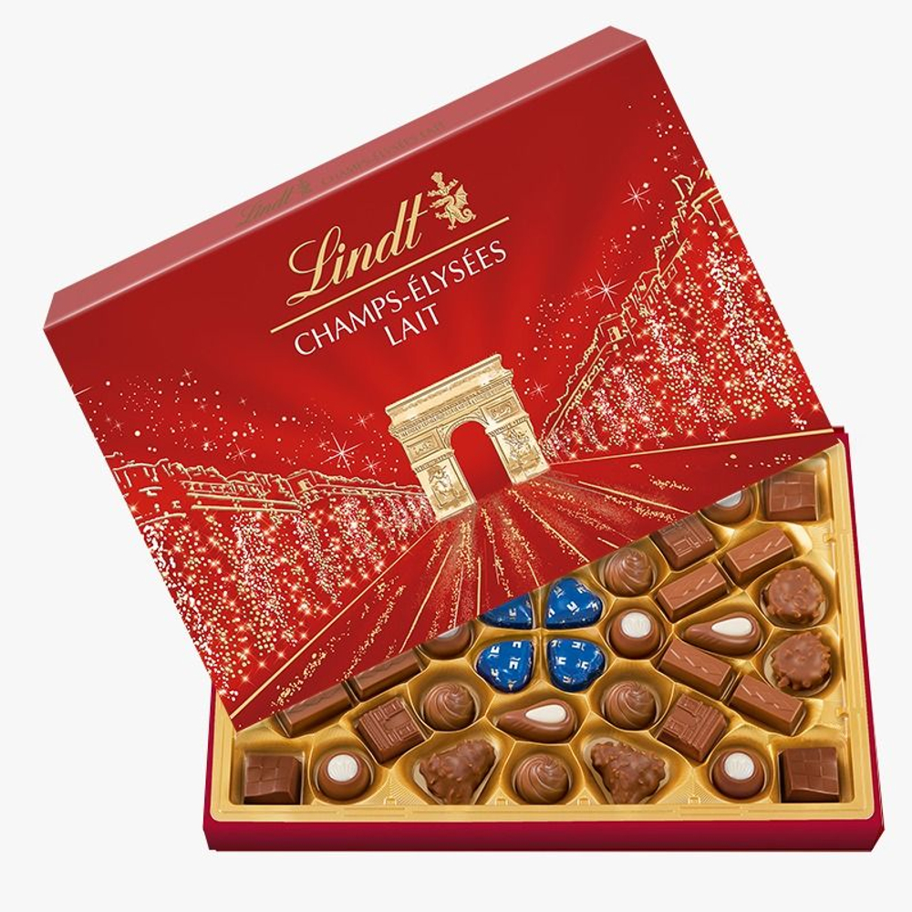 Шоколадные конфеты ассорти Lindt Champs-Elysees, молочный шоколад с начинкой, 482 г