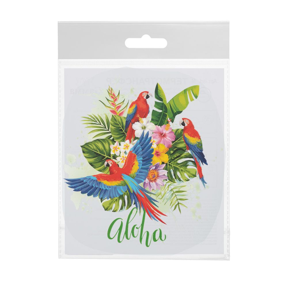 Термотрансфер "Aloha" 14x13 см, 1 шт, Gamma M №01 М-027