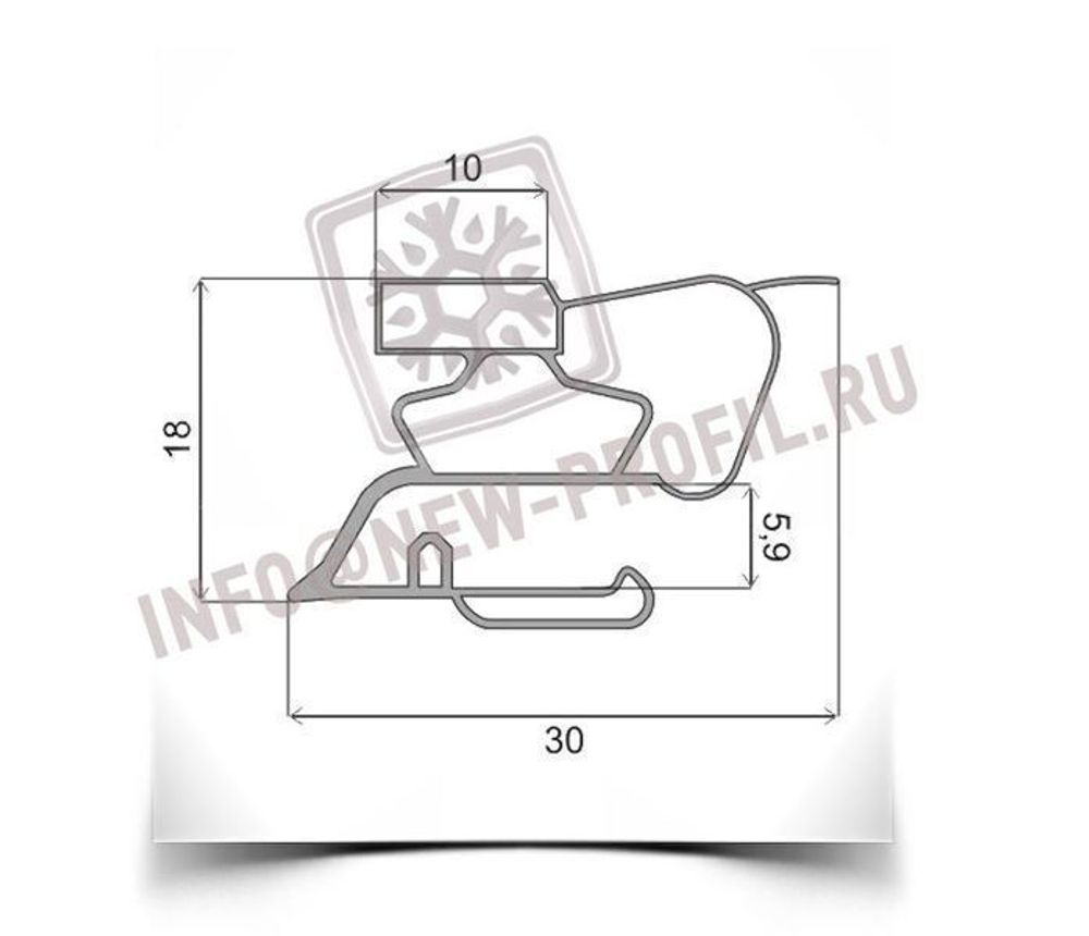 Уплотнитель для холодильника Samsung RL39 EBSW х.к. 1040*570 мм (015/022 АНАЛОГ)