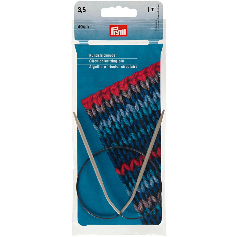 Спицы круговые ⌀3.5 мм, 40 см, 1 шт, Prym 211245