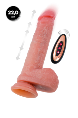 Вибратор-пульсатор реалистичный Mr.Baton RealMotion, 22 см, Ø3,5