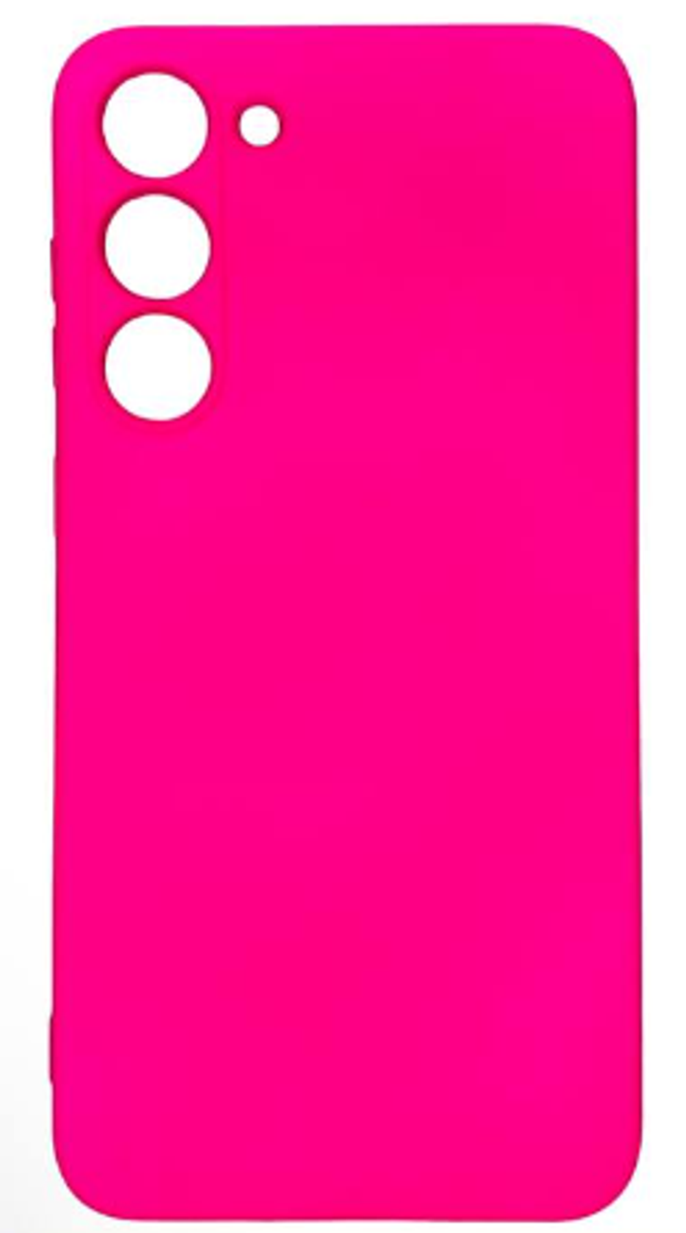 Накладка для Samsung Galaxy S23 Plus Silicone cover без логотипа кислотно-розовая