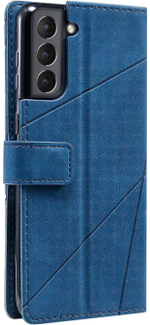 Дизайнерский чехол-книжка из кожи для SAMSUNG GALAXY S21 5G с отделом для наличных, 3 слотами для карт и подставкой