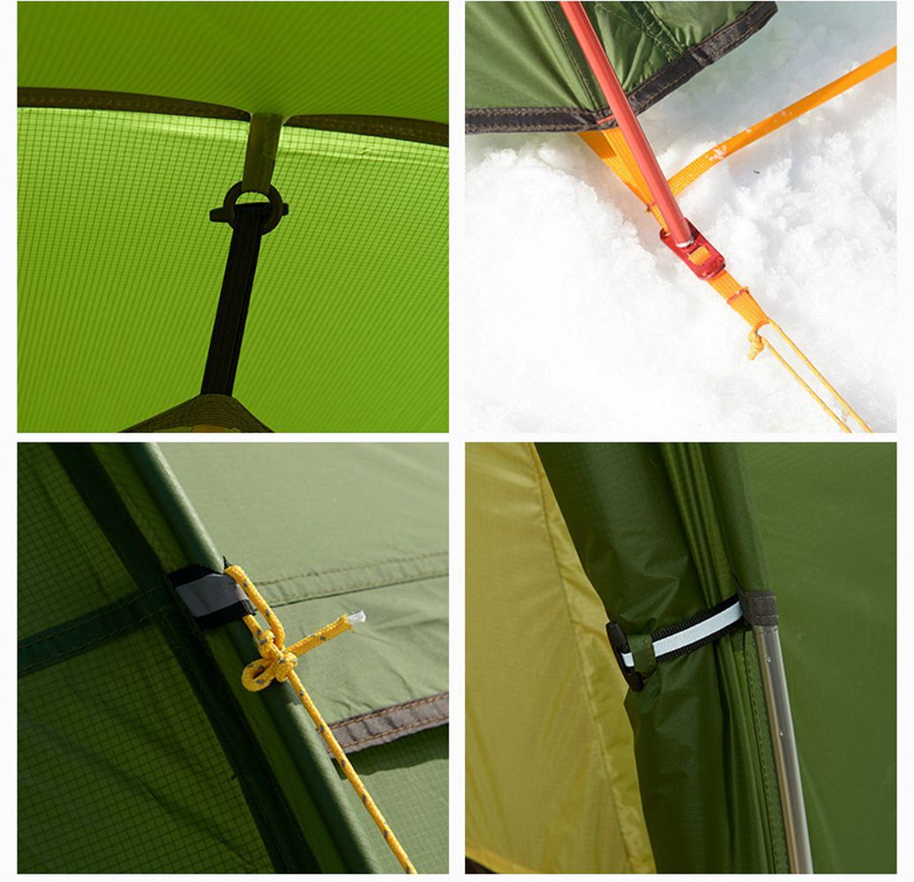 Палатка туристическая 2-местная Naturehike Opalus NH17L001-L, 20D, зеленый, 6976023924781