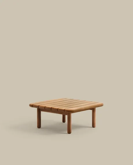 Журнальный столик Turqueta из массива тика, 70x70 см