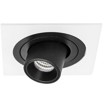 Комплект из светильника и рамки 7W 3000K i516172 белый/чёрный InteroBall Lightstar