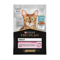 Pro Plan, Корм для кошек с чувствительным пищеварением, Океаническая рыба в соусе, 85 гр.