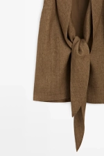 Жилет с льняными шнурками - MASSIMO DUTTI