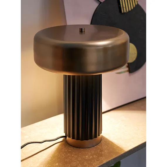 Лампа настольная Stone, Ø28х35 см, черная/золотистая