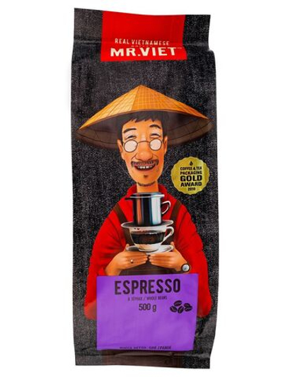 Кофе в зернах Mr. Viet "Эспрессо", арабика, робуста, 500 г