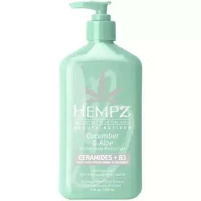 Молочко для тела с церамидами и В3 Огурец и Алое HEMPZ Beauty Actives Cucumber & Aloe Moisturizer 500 мл
