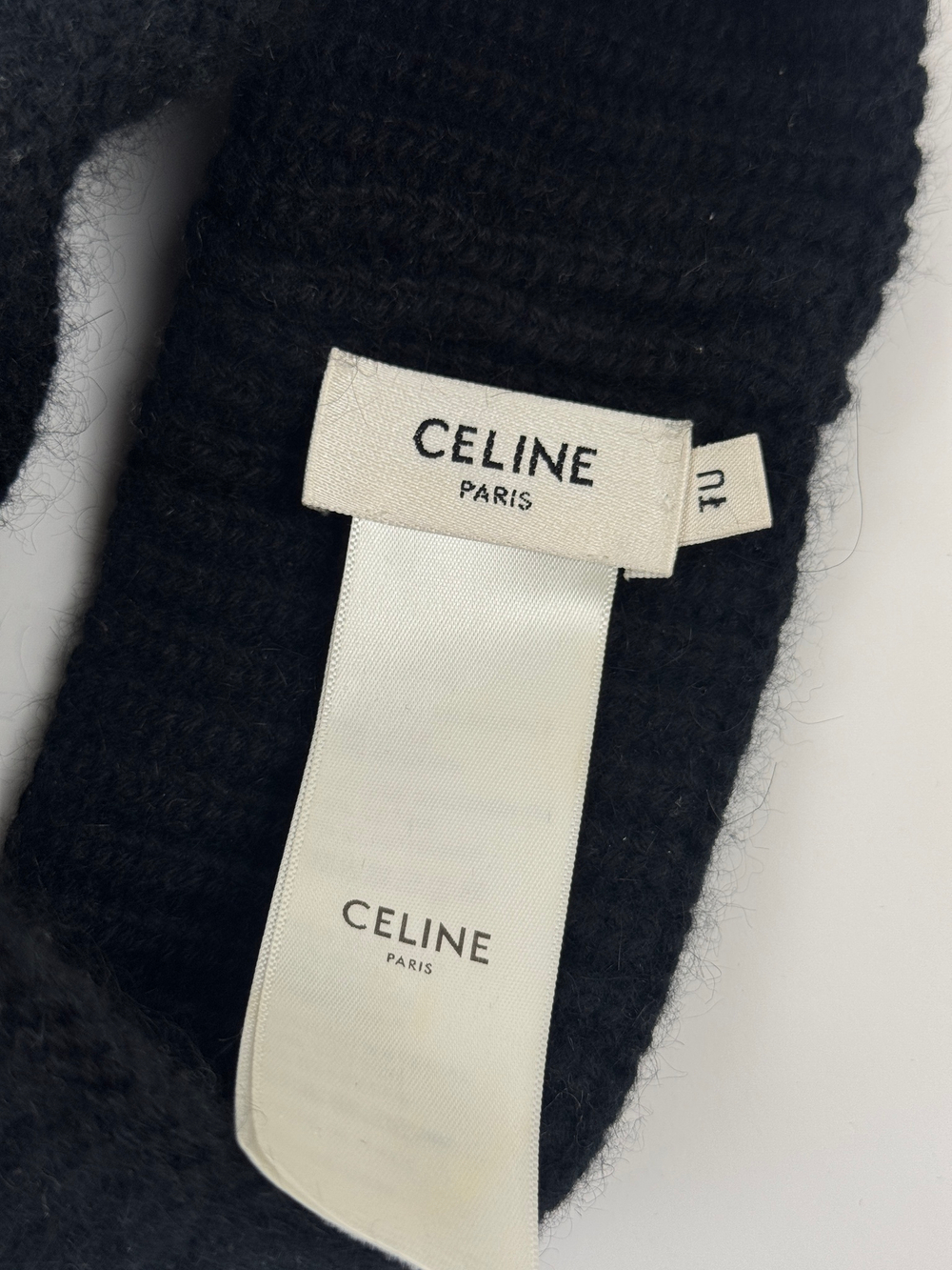 Козырек Celine Black Logo Embossed Wool Detailed Cap