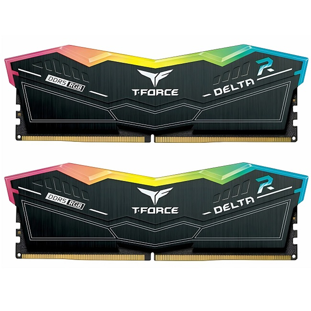 Оперативная память DIMM DDR5 64Gb, 6000Mhz, 2x32Gb, Team Group T-FORCE DELTA RGB Black (FF3D564G6000HC30CDC01)
