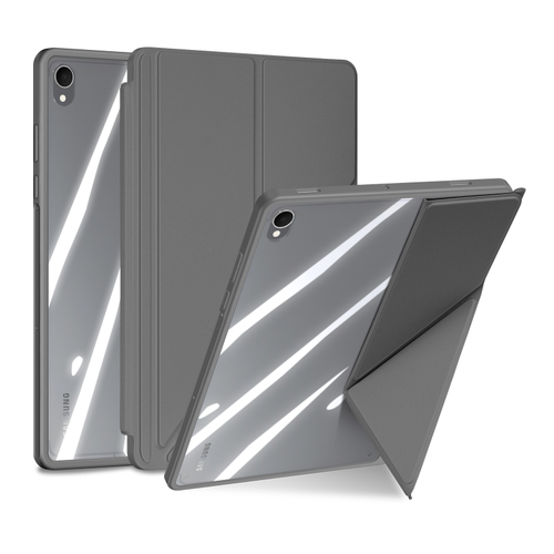 Чехол книжка серого цвета для планшета Samsung Galaxy Tab S11, серия Magi Series Case от Dux Ducis