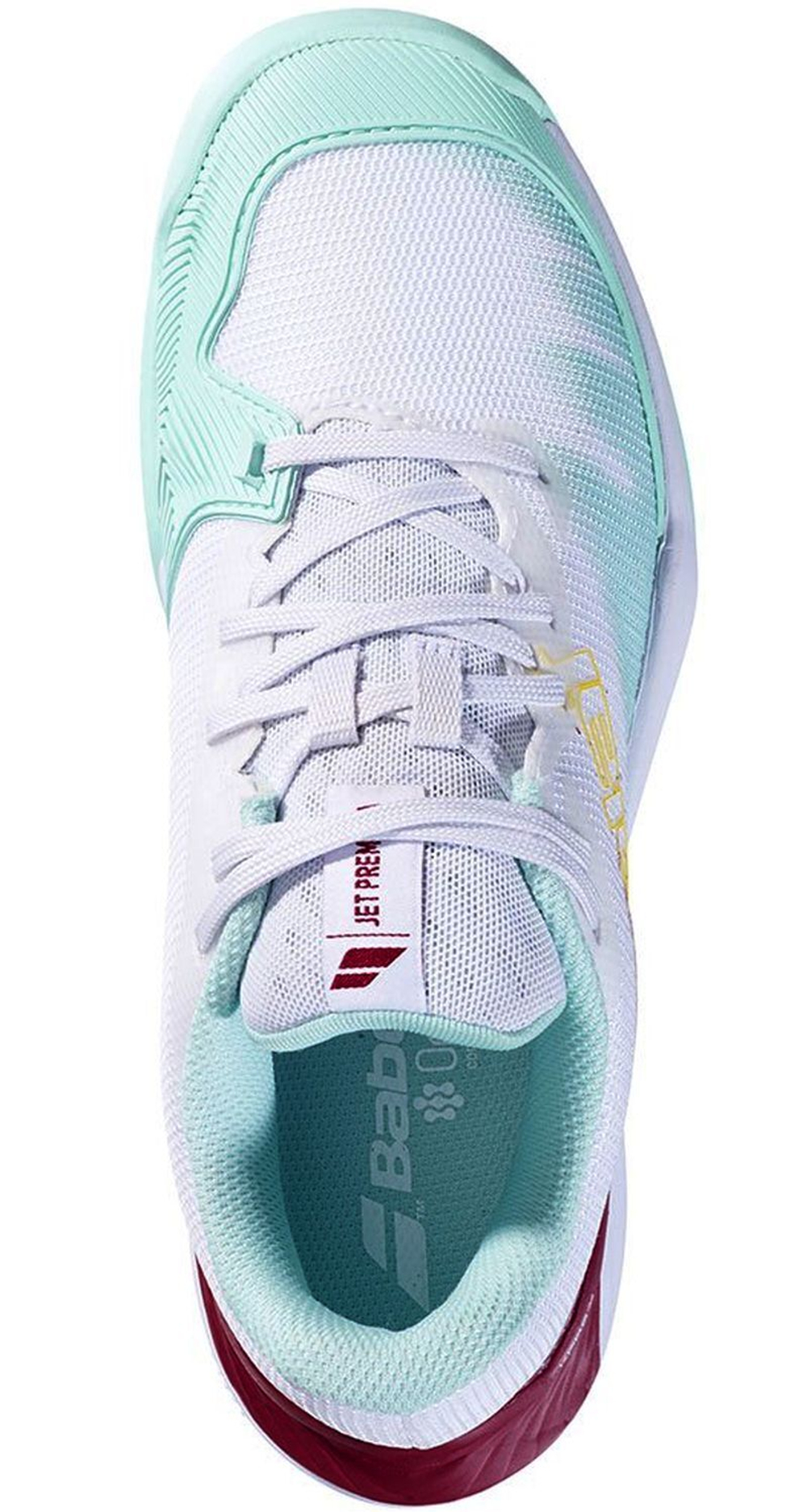 Детские  кросовки для Padel Babolat Jet Premura 2 JR - white/red dahlia