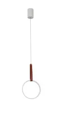 Светильник подвесной светодиодный Rilon 2808/250 WHITE+LEATHER, 26 Вт, белый
