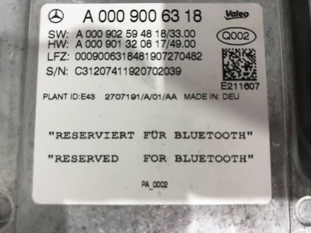 Блок системы парковки на запчасти A0009006318 A0009006318