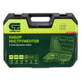 Набор инструментов, 1/2", 3/8", 1/4", пластиковый кейс 215 предм. Сибртех — фото 4