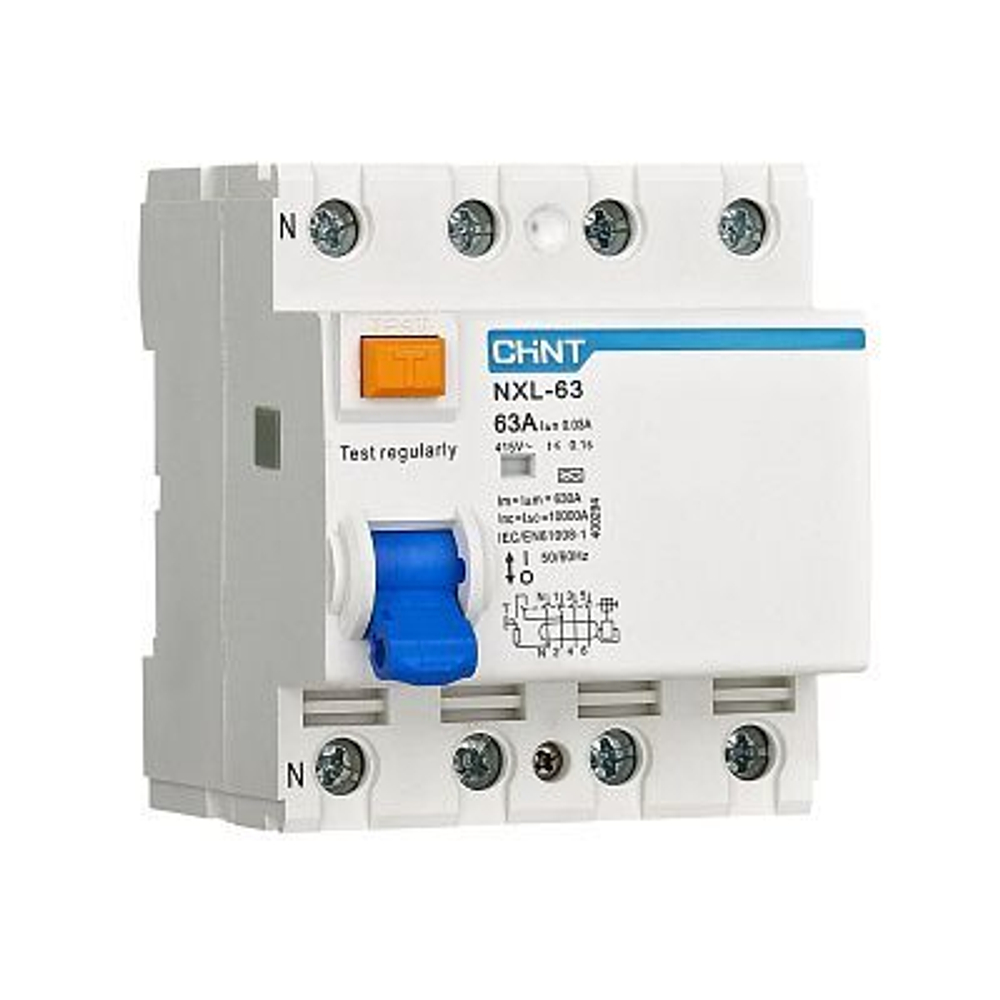 CHINT УЗО NXL-63 6kA 3P+N 63A 30mA AC (R) 280792 Chint