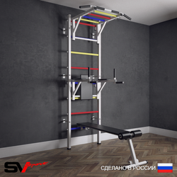 Шведская стенка Sv Sport (Турник рукоход/Брусья/Скамья)